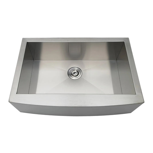 Uptowne 30" x 20" x 9-3/16" Stainless Steel Apron-Front Single Bowl Farmhouse Kitchen Sink