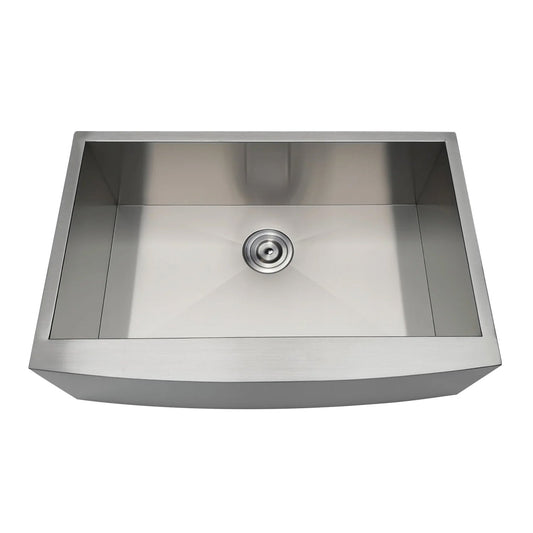 Uptowne 30" x 20" x 9-5/16" Stainless Steel Apron-Front Single Bowl Undermount Farmhouse Kitchen Sink