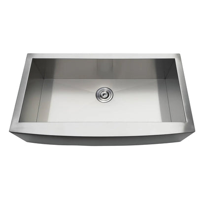 Uptowne 36" x 20" x 9-3/16" Stainless Steel Apron-Front Single Bowl Self-Rimming Farmhouse Kitchen Sink