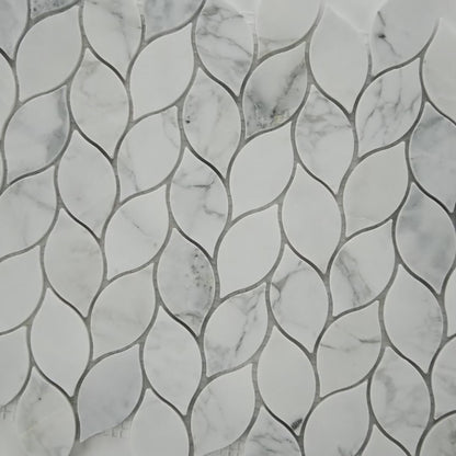 MSI Calacatta Blanco Pattern 12.5" x 12.5" Polished Marble Mosaic Tile