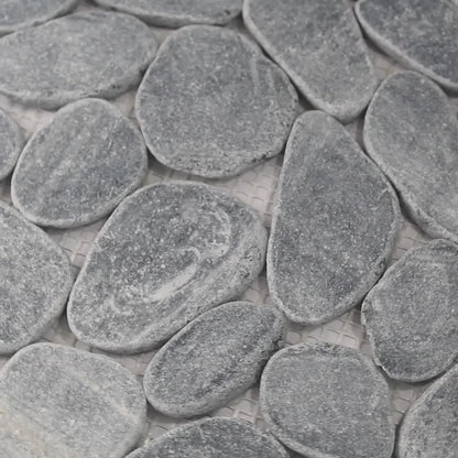 ET River Stone Stormy Grey 11.5" x 11.5" Stone Mosaic Tile