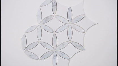 MSI La Fleur (0.62 square feet each) Polished Marble Mosaic Tile