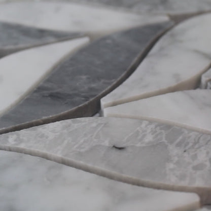 ET Leaf Loft 10" x 12" Marble Mosaic Tile