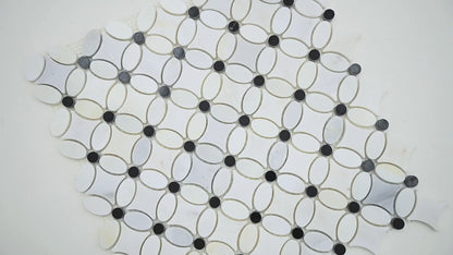 MSI Florita Pattern 13.25" x 13.25" Polished Marble Mosaic Tile