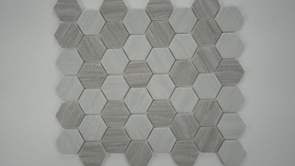 MSI Silva Oak Hexagon (2" Pieces) 11.75" x 12" Honed Glass Mosaic Tile