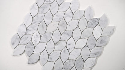 MSI Carrara White Blanco Pattern 12.5" x 12.5" Matte Marble Mosaic Tile