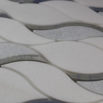 ET Pontus Royal Sapphire 10.5" x 11.75" Marble Mosaic Tile