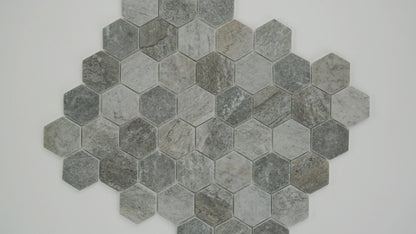MSI Stonella Hexagon (2" Pieces) 11.75" x 12" Matte Recycled Glass Mosaic Tile
