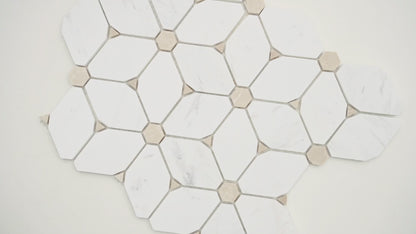 MSI Cecily Pattern 11.5" x 11.75" Polished Marble Mosaic Tile