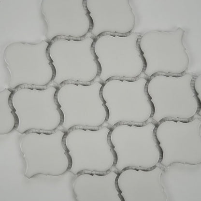 MSI Bianco Arabesque 10.25" x 10.25" Polished Porcelain Mosaic Tile